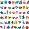 Wrapables Waterproof Vinyl Stickers for Water Bottles, Laptop, Phones, Skateboards, Decals for Teens, 100pcs Marine Animals